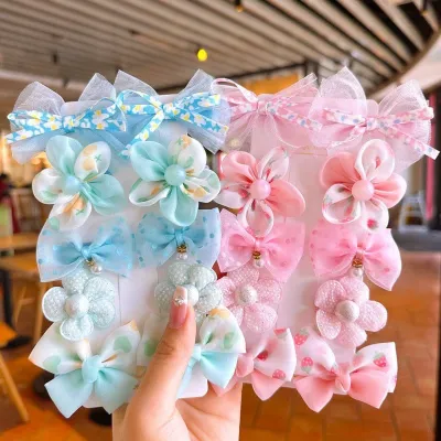 10 Pcs Cute Bow Baby Hair Clips (1 Pata)